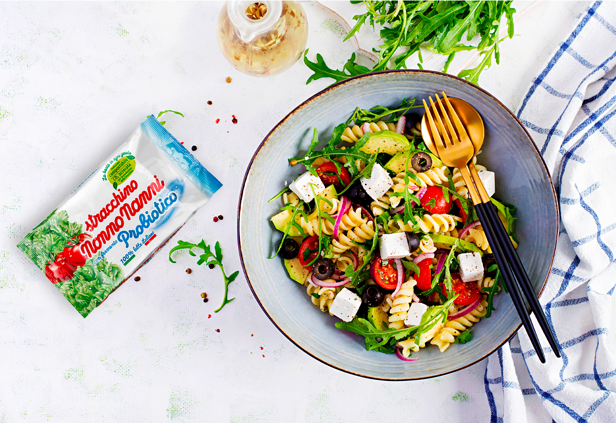 Insalata di pasta con Stracchino Probiotico Nonno Nanni