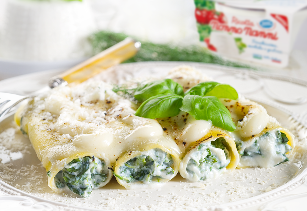 Cannelloni con Ricotta Nonno Nanni e spinaci
