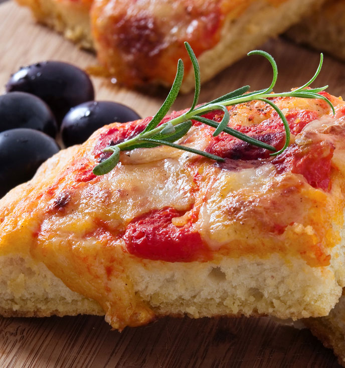 Focaccia méditerranéenne à la Robiola Nonno Nanni