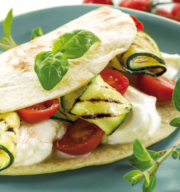 Piadina Con Pomodorini Zucchine Grigliate E Squaquerello Nonno Nanni Nonno Nanni