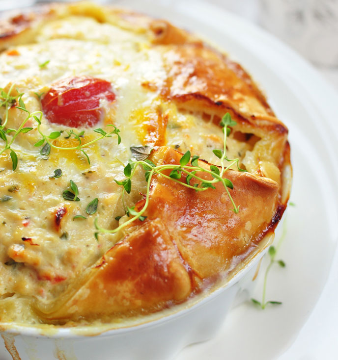 Nonno Nanni Ricotta Cheese Flan and vegetables