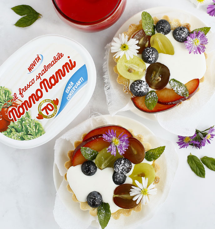 Cestini di frutta di stagione e Fresco Spalmabile Nonno Nanni