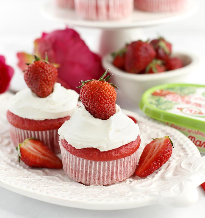 Cupcakes alla barbabietola con Fresco Spalmabile senza lattosio Nonno Nanni