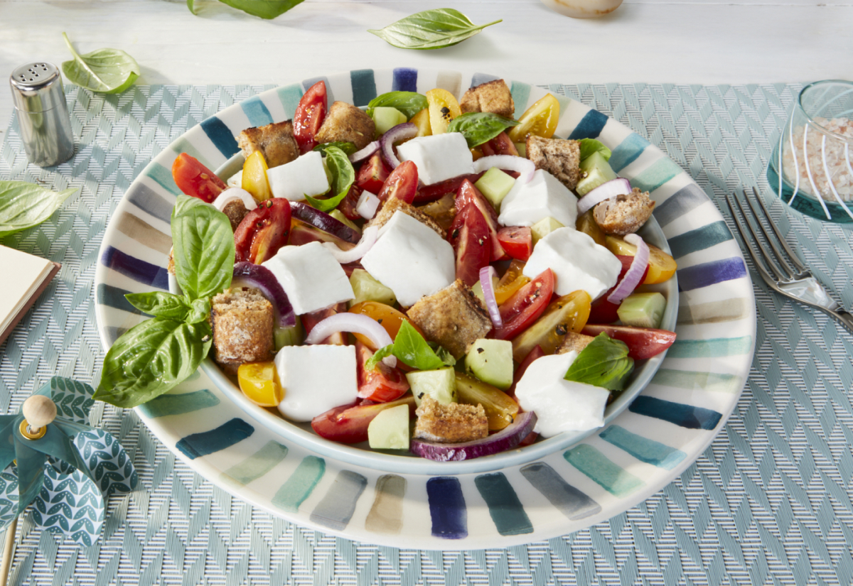 Panzanella toscana croccante con Mozzarella Nonno Nanni