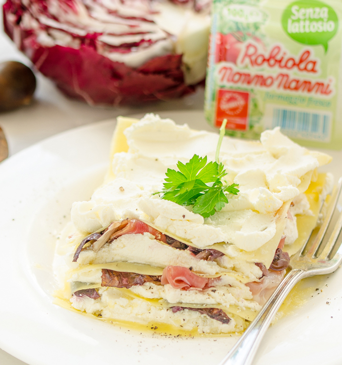 Lasagna con radicchio e Stracchino Nonno Nanni