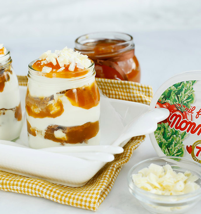 Tiramisu’ con Fresco Spalmabile Nonno Nanni e marmellata di cachi